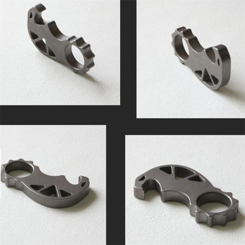 Titanium Monster Titanium Bottle Opener Multifunctional Keychain EDC Backpack Tool