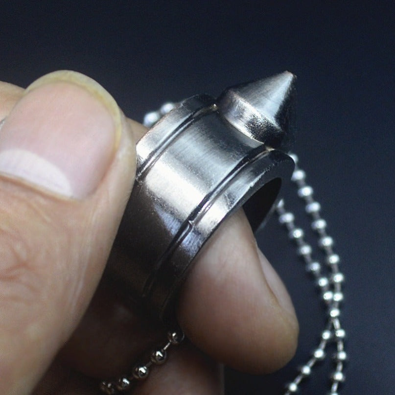 Zinc Alloy Pocket One Finger Ring Pendant EDC Tools