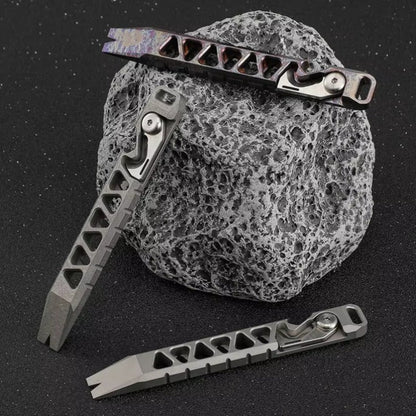Titanium Alloy Multi-functional Crowbar Rope Knife Bottle Opener EDC