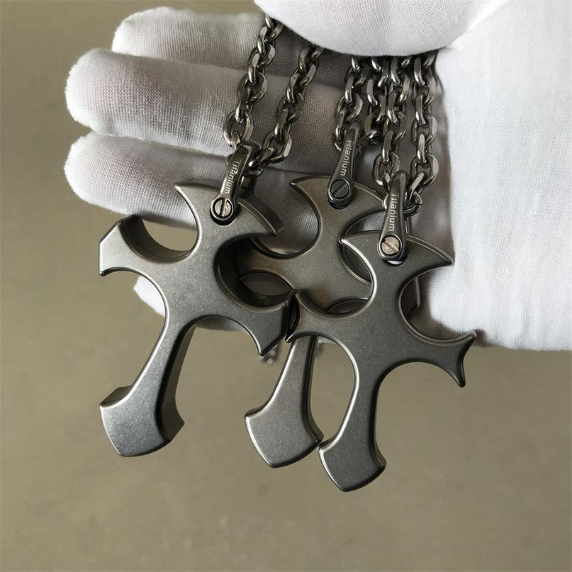 Titanium Alloy Cross Necklace Decoration