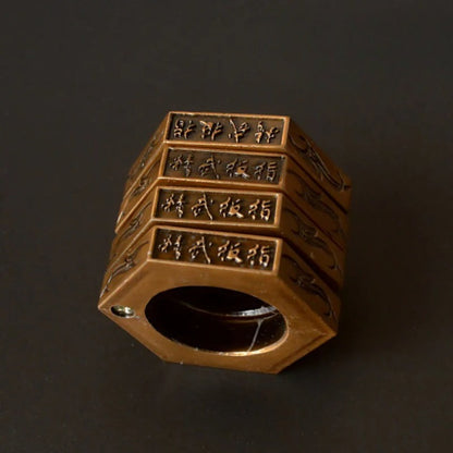 Folding Hexagon Ring EDC Tool | Multi-Function Keychain Finger Ring