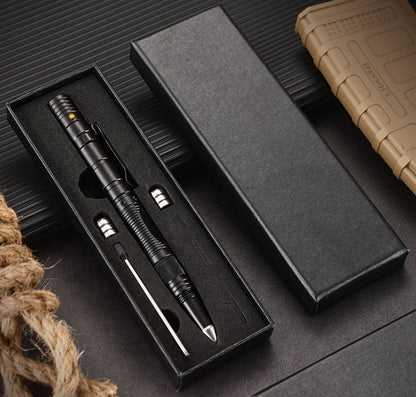 Multifunctional Pen LED Lighting Mini Knives Broken Window EDC
