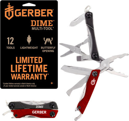 wb003 Gerber Dime 12-in-1 Mini Multitool Pliers, Pocket Knife,Bottle Opener,Black