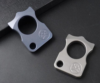 Sad Face Titanium One Finger EDC