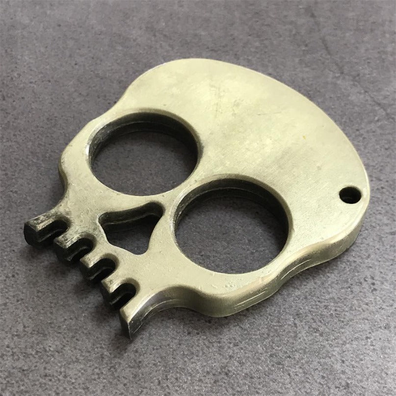 Zinc Alloy Outdoor Two Finger Skull Portable EDC Decoration Tool