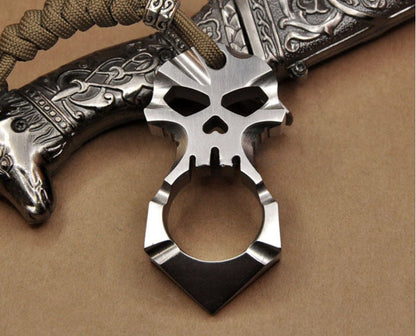 Titanium Mini Skull Portable EDC Decoration Outdoor Tool Keychain