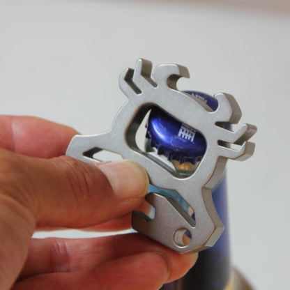 Titanium Crab Titanium Bottle Opener EDC Keychain Backpack Tool