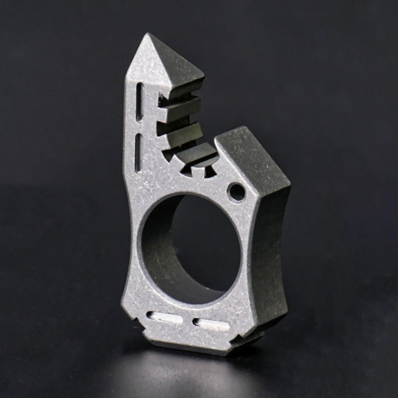 Titanium Bottle Opener Shark Outdoor EDC Backpack Keychain Tool