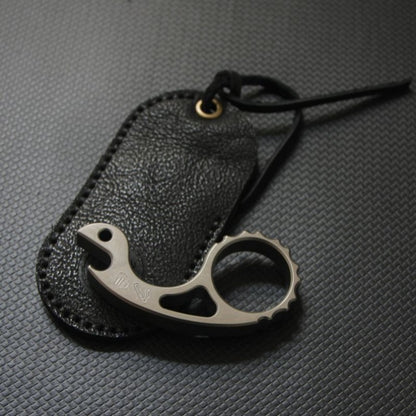 Titanium Snail Titanium Alloy Multifunctional Bottle Opener Keychain Backpack EDC Tool
