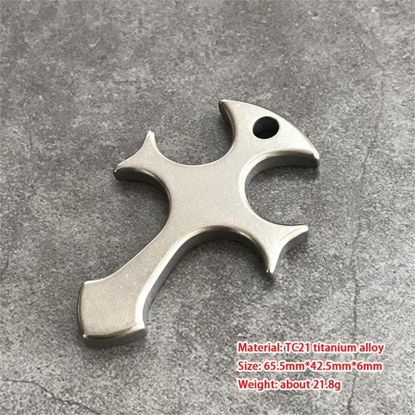 Titanium Alloy Cross Necklace Decoration