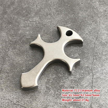 Titanium Alloy Cross Necklace Decoration