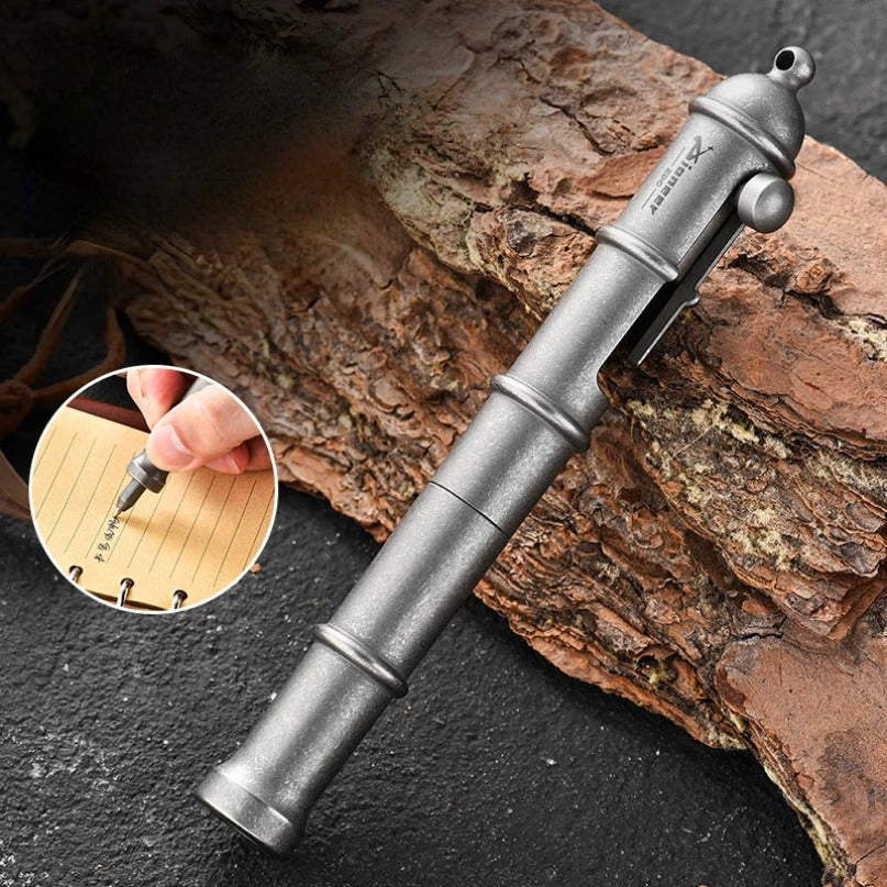 Titanium Retro Safety Pen Small Object Pendant EDC