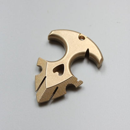 Portable Outdoor Brass Decoration EDC Keychain Backpack Pendant Tool