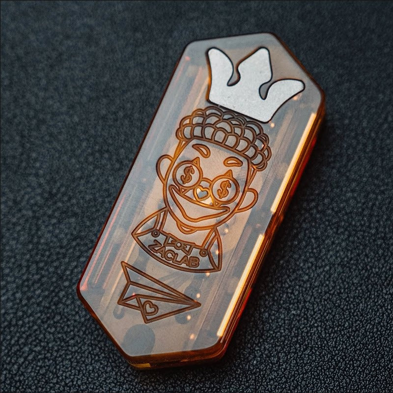 Zaclab PEI Small Plane Push Card Dream Boldly - Titanium EDC Tools