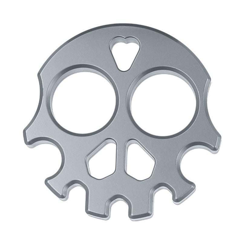 Titanium Silver Titanium Plated Skull Multifunctional EDC Tool