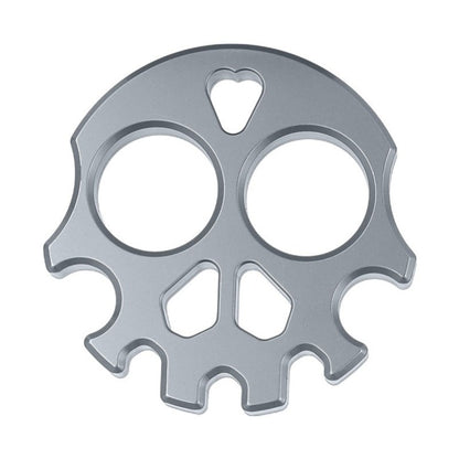 Titanium Silver Titanium Plated Skull Multifunctional EDC Tool