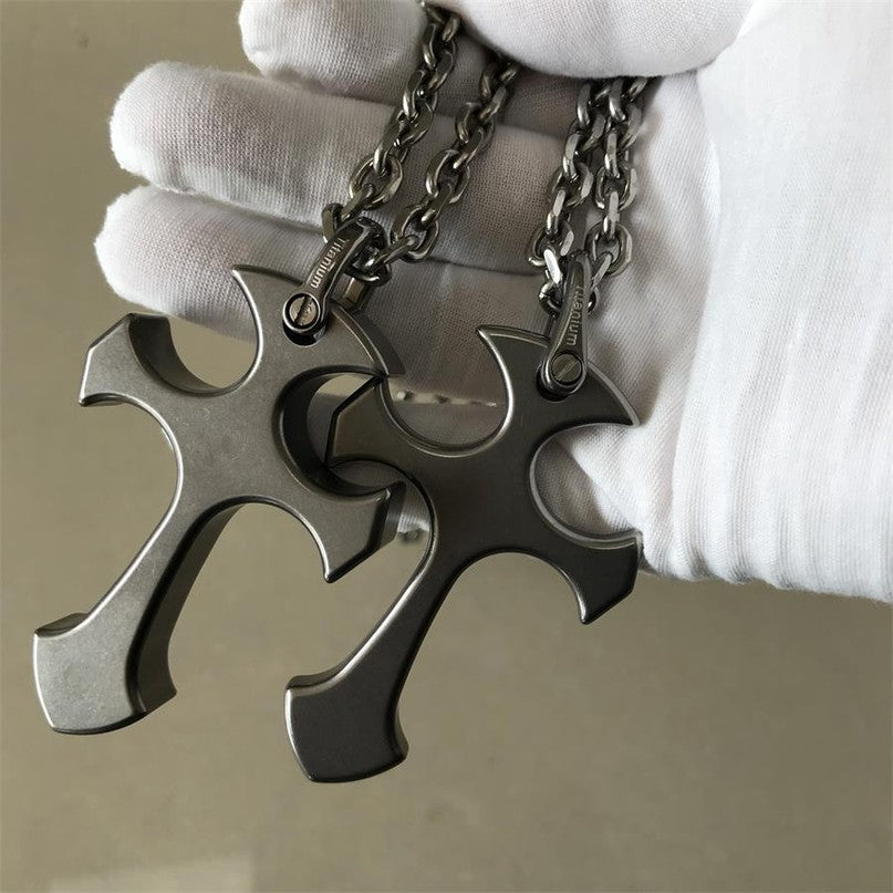 Titanium Alloy Cross Necklace Decoration