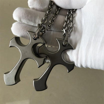 Titanium Alloy Cross Necklace Decoration