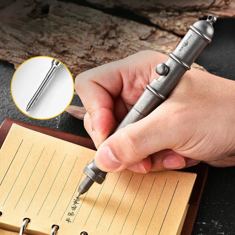 Titanium Retro Safety Pen Small Object Pendant EDC