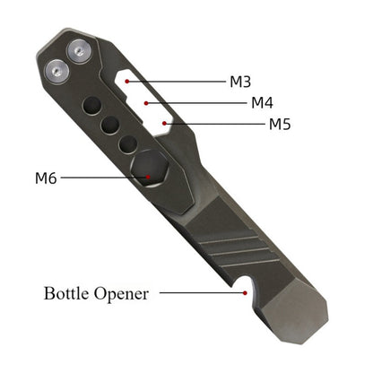 Titanium Alloy with Waist Clip Crowbar Open Bottle Wrench Tool