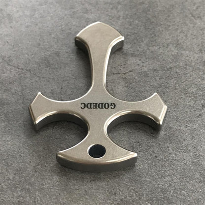 Pendant GODEDC Titanium Cross Necklace Keychain Backpack EDC Tool