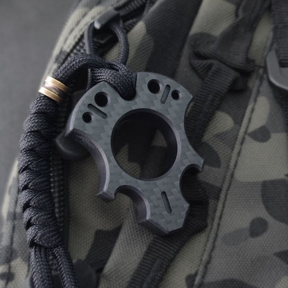 Carbon Fiber Various Styles Single Finger Keychain Backpack Outdoor Tool