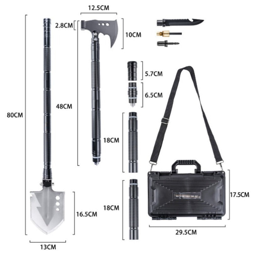 Multifunctional Outdoor Toolbox Knife Shovel Axe EDC