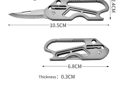 Titanium Alloy Key Chain Hang Buckle Mini Knife EDC
