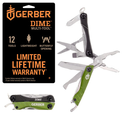 wb003 Gerber Dime 12-in-1 Mini Multitool Pliers, Pocket Knife,Bottle Opener,Black