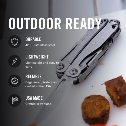 wb002 LEATHERMAN, Wingman Multitool with Spring-Action Pliers and Scissors, Stainless Steel