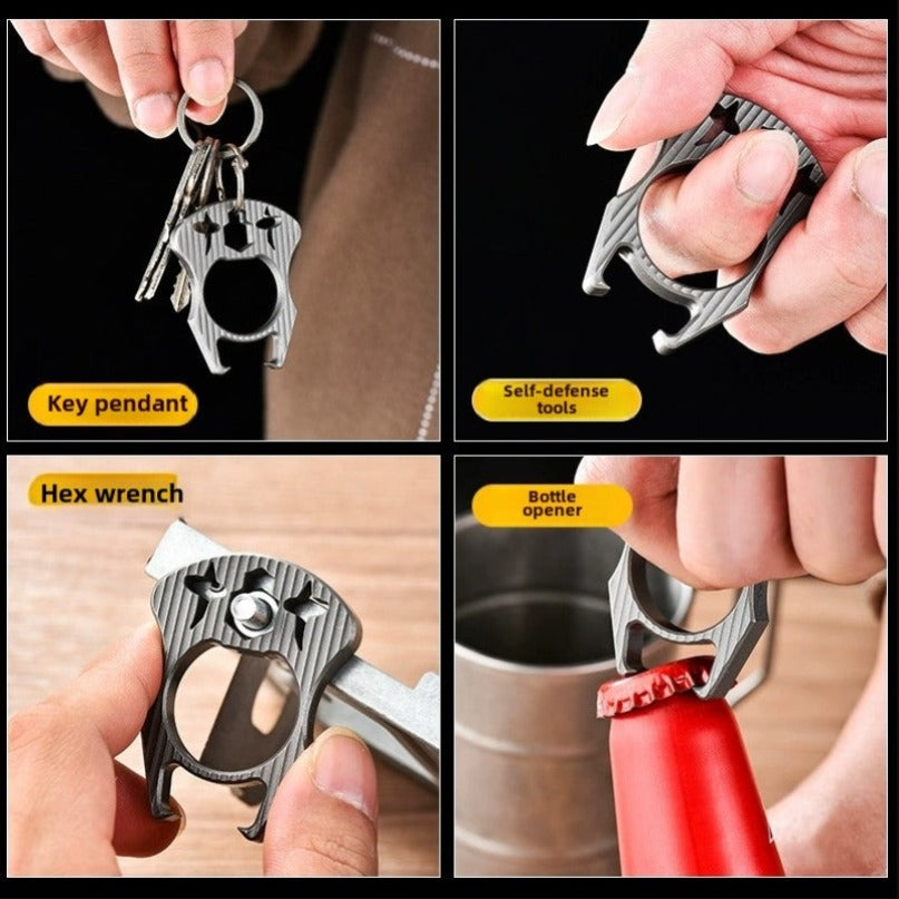 Titanium Mini Multifunctional Bottle Opener EDC Tool Keychain
