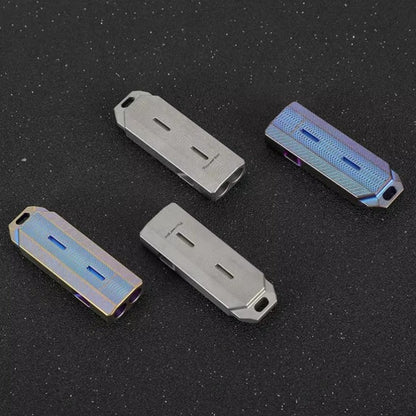 Titanium Alloy Explosive Sound Double Tube High Audio Whistle EDC