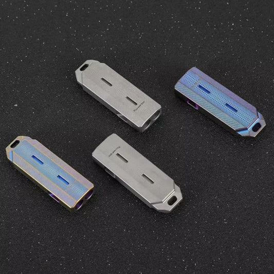 Titanium Alloy Explosive Sound Double Tube High Audio Whistle EDC