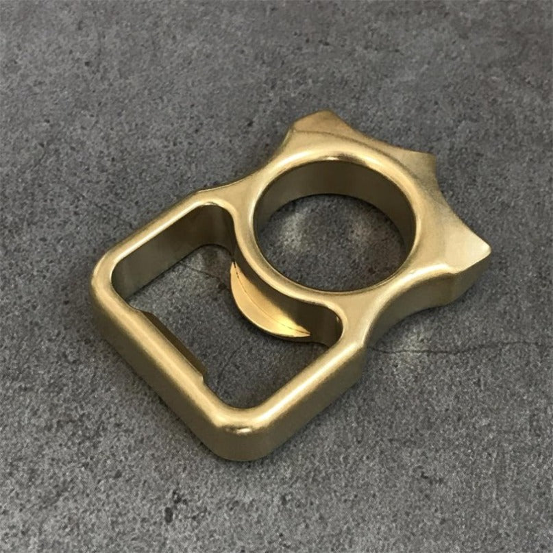 Brass Stonewashed Brass EDC Keychain Backpack Bottle Opener Tool