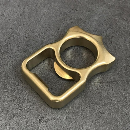 Brass Stonewashed Brass EDC Keychain Backpack Bottle Opener Tool