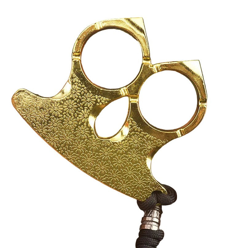 Zinc Alloy Two-Finger Ring Grip Keychain EDC Tool