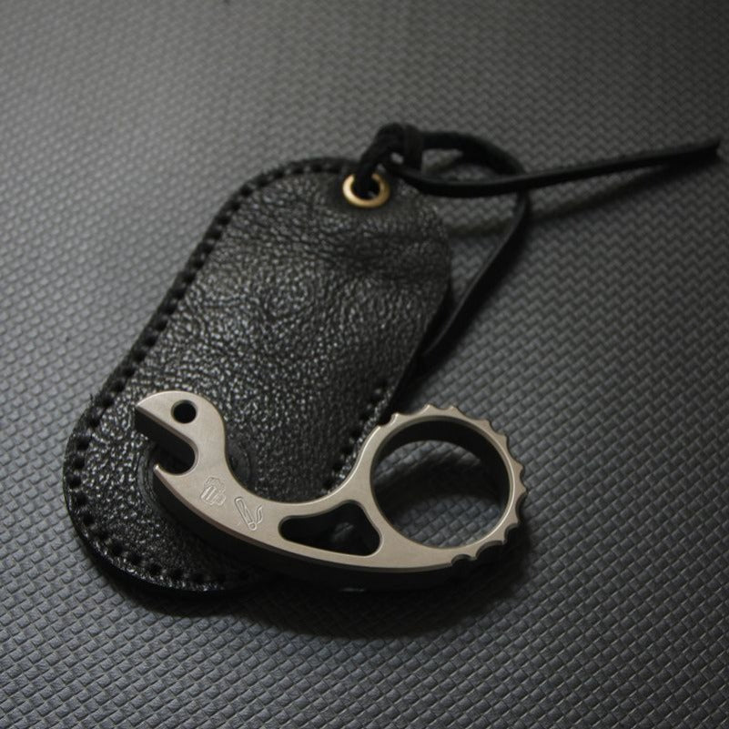 Snail Titanium Alloy Multifunctional Bottle Opener Keychain Backpack EDC Tool
