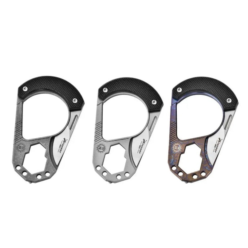 Tungsten Steel Head Titanium Alloy Knuckle Key Chain Wrench Mini Knife
