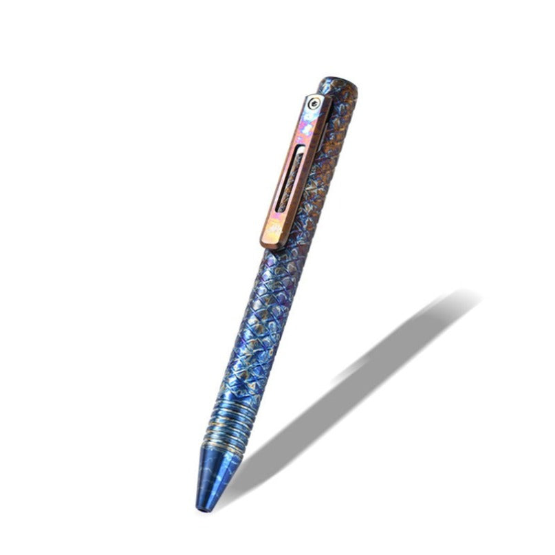 Titanium Lattice Slider Bolt ColorShift EDC Outdoor Pen