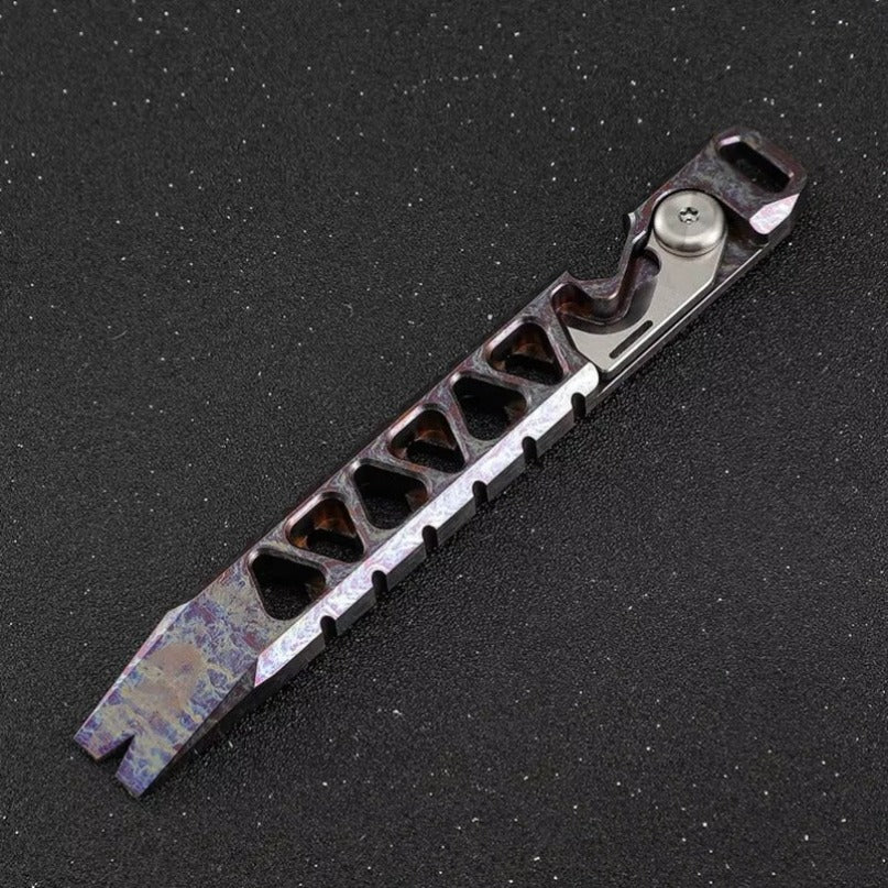 Titanium Alloy Multi-functional Crowbar Rope Knife Bottle Opener EDC