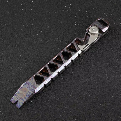 Titanium Alloy Multi-functional Crowbar Rope Knife Bottle Opener EDC