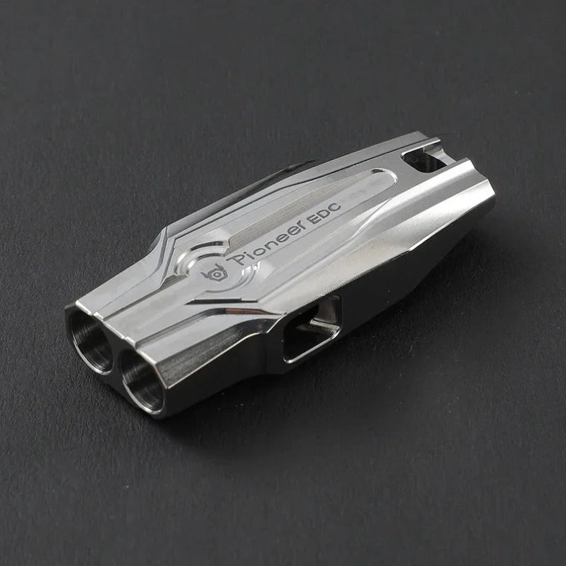 Titanium Alloy Double Tube Whistle Training Referee Pendant