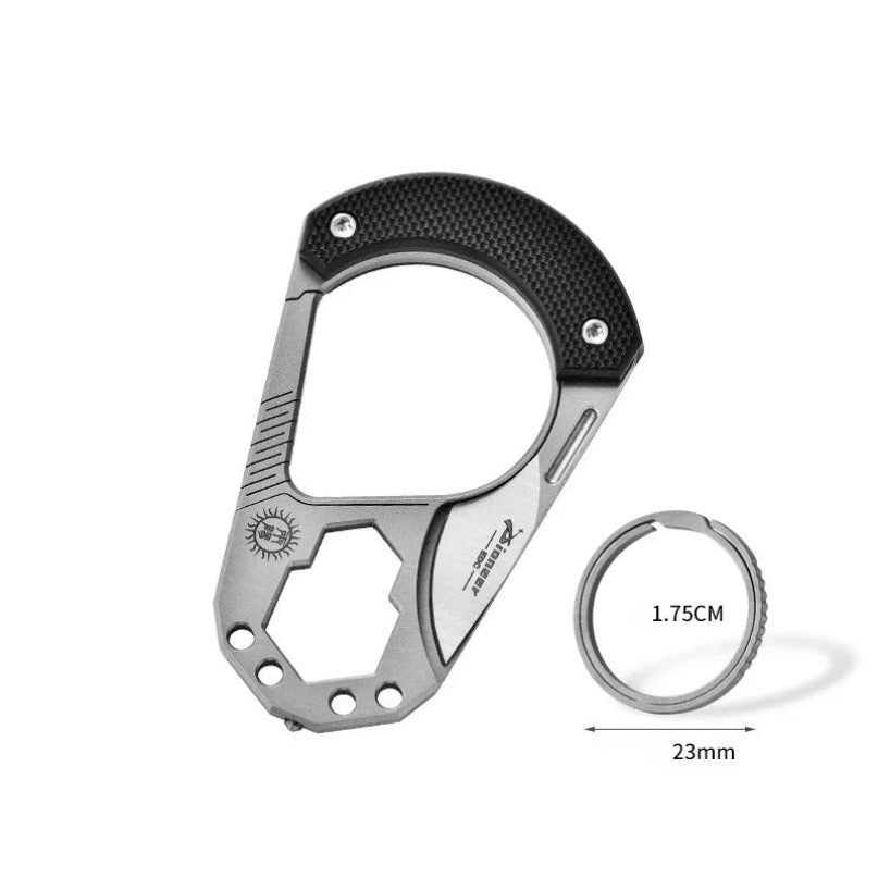 Tungsten Steel Head Titanium Alloy Knuckle Key Chain Wrench Mini Knife
