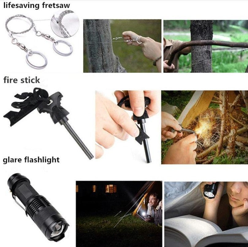 Outdoor Multifunctional Survival Tool Waterproof Kit EDC