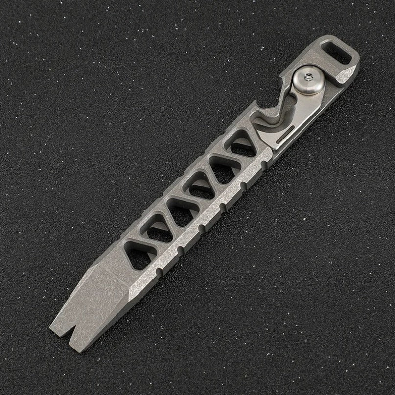 Titanium Alloy Multi-functional Crowbar Rope Knife Bottle Opener EDC