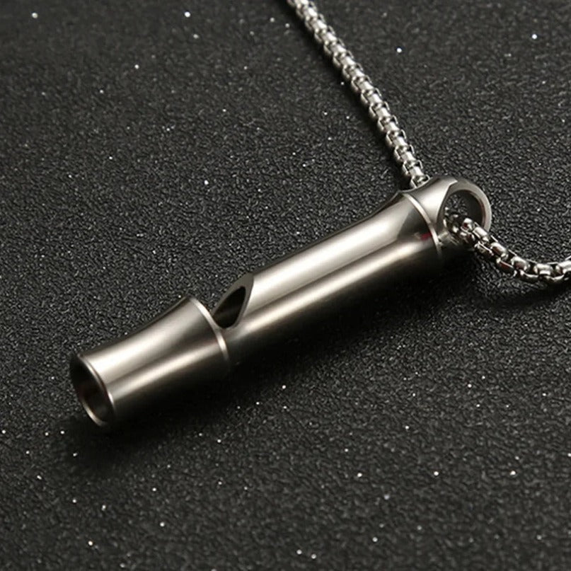 Titanium Single Tube Whistle High Decibel Outdoor Survival EDC