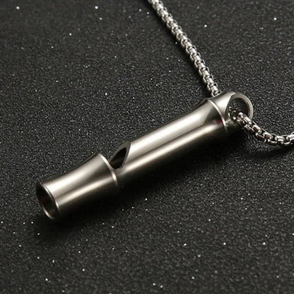 Titanium Single Tube Whistle High Decibel Outdoor Survival EDC