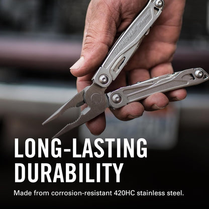 wb002 LEATHERMAN, Wingman Multitool with Spring-Action Pliers and Scissors, Stainless Steel
