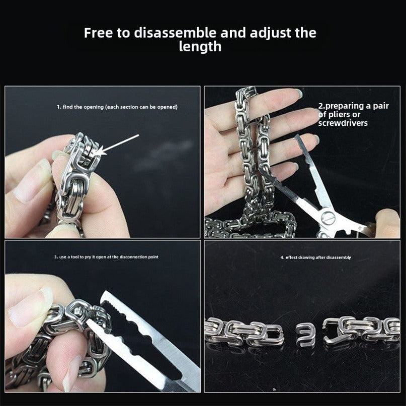 Titanium Steel Bracelet Jewelry Self-protection EDC