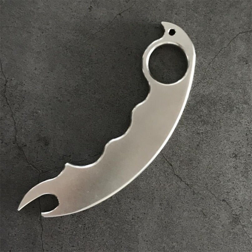 Stainless Steel EDC Tool Multifunctional Bottle Opener Outdoor Keychain Backpack